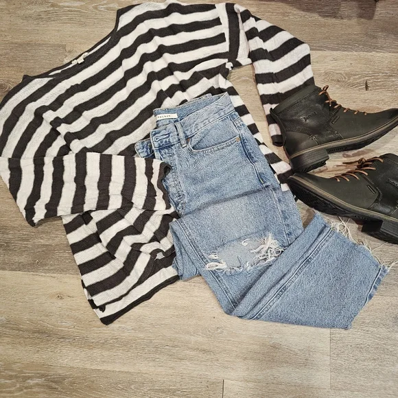 Eileen Fisher Organic Linen Dolman Sleeve Boxy Cozy Prarie CabinCore Top - Picture 1 of 16